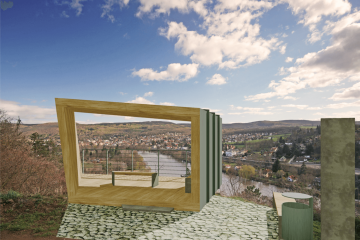 Návrh vyhlídky na Černé skále